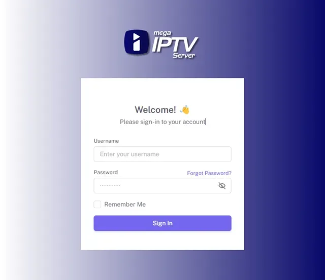 Mega OTT reseller panel interface